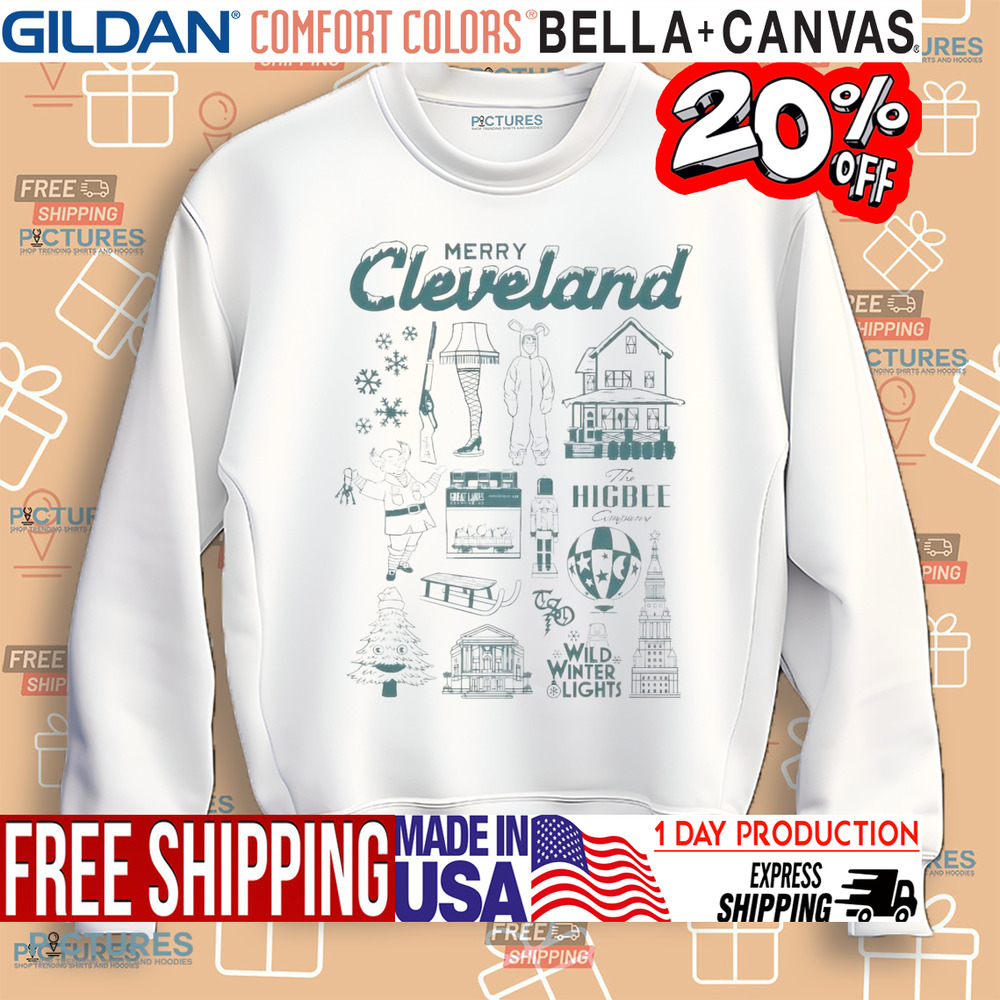 Merry Cleveland Collage The Higbee Company Christmas Shirt