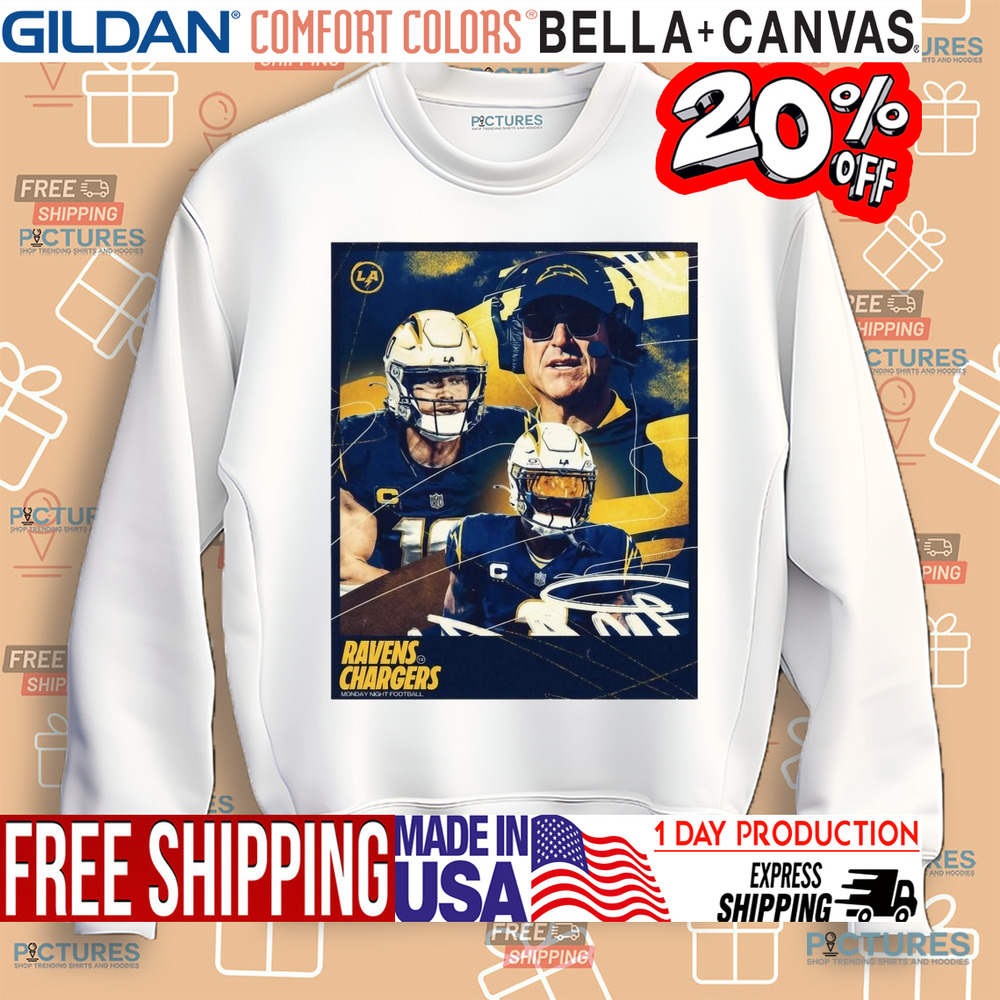 NFL Baltimore Ravens Vs Los Angeles Chargers Monday Night Football Poster Shirt