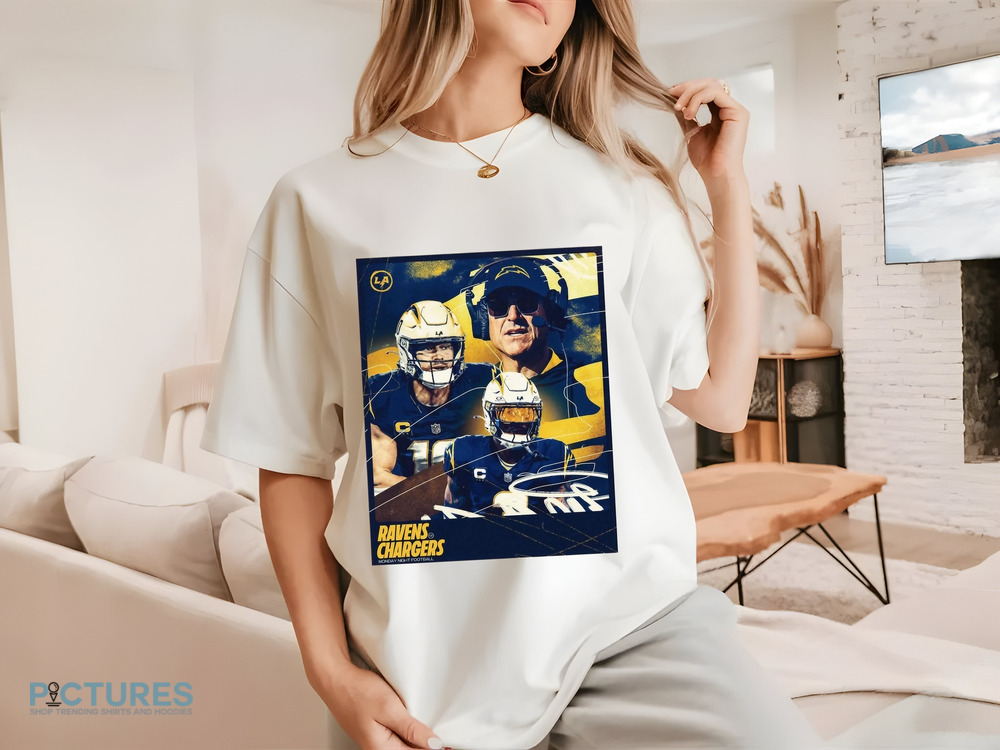 NFL Baltimore Ravens Vs Los Angeles Chargers Monday Night Football Poster Shirt