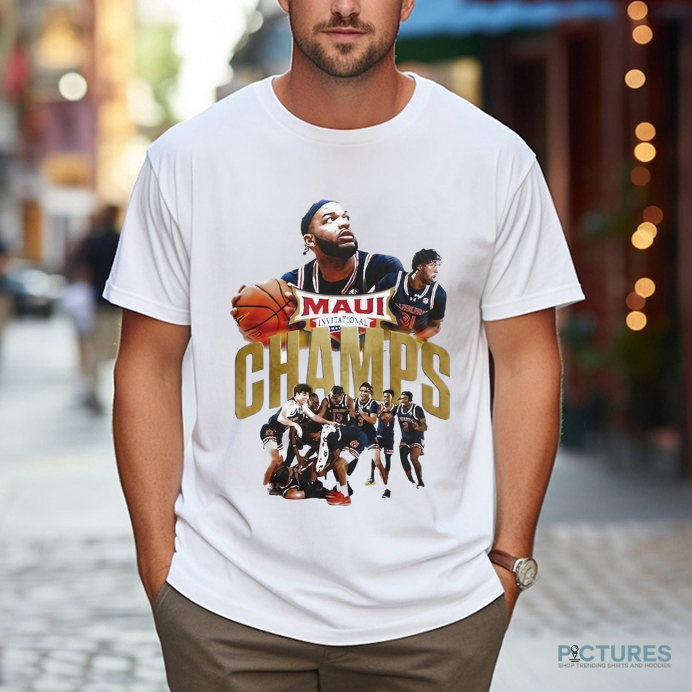 Official Auburn Tigers Men’s Basketball Team Celebration Maui Invitational Championship 2024 Shirt