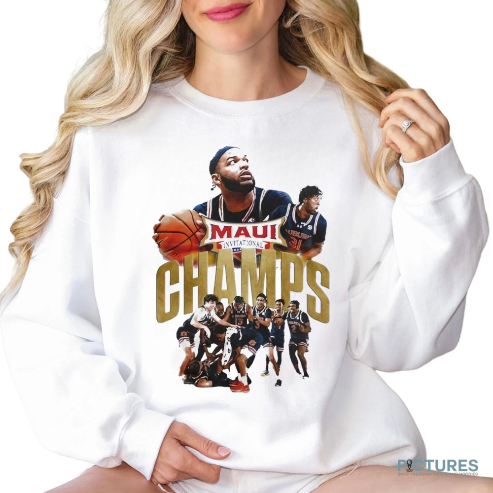 Official Auburn Tigers Men’s Basketball Team Celebration Maui Invitational Championship 2024 Shirt