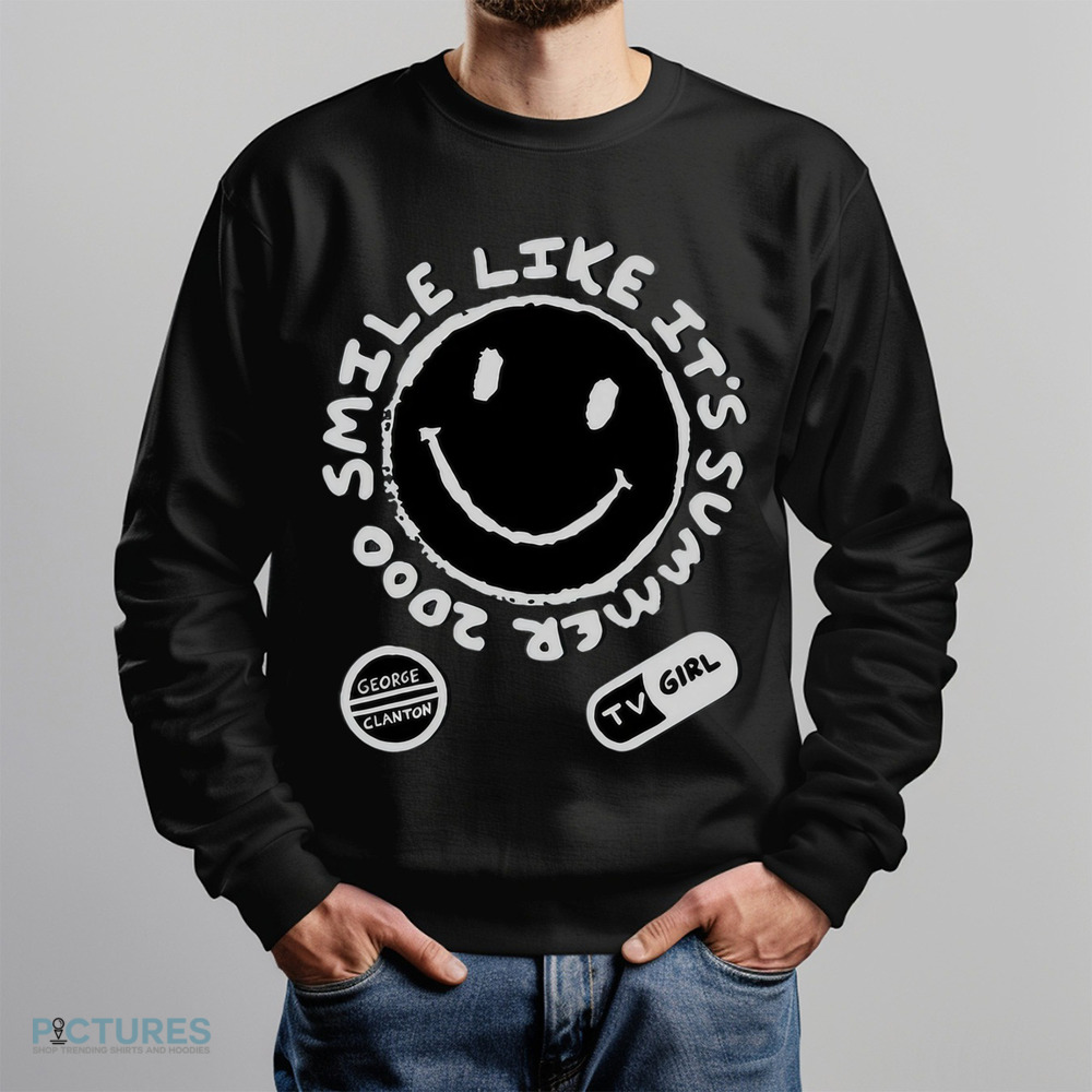 Official Tv Girl White On Black Smile Like It's Summer 2000 Shirt