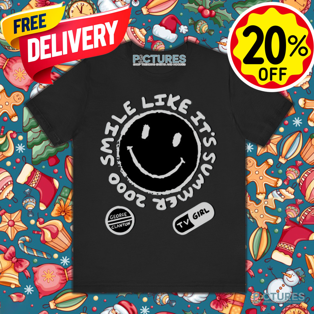 Official Tv Girl White On Black Smile Like It's Summer 2000 Shirt