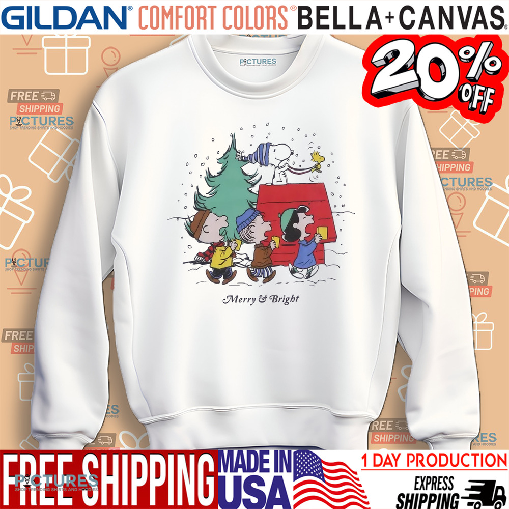 Peanuts Merry and Bright Christmas Shirt