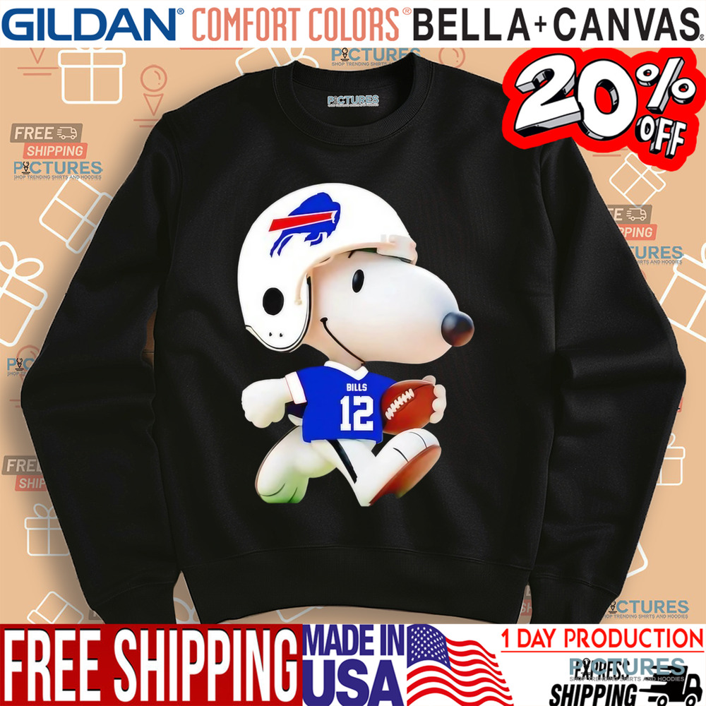 Peanuts Snoopy Josh Allen Buffalo Bills shirt