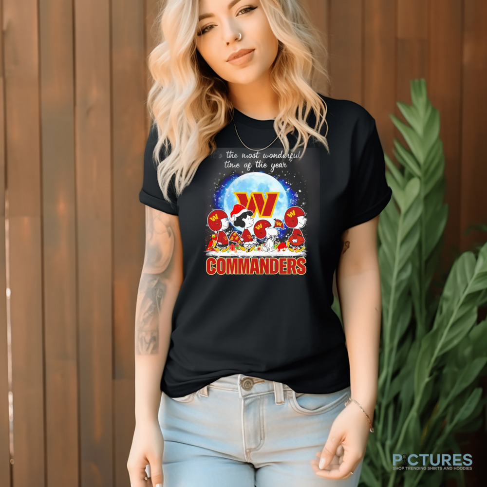 Peanuts Washington Commanders Christmas it’s the most wonderful time of the year shirt