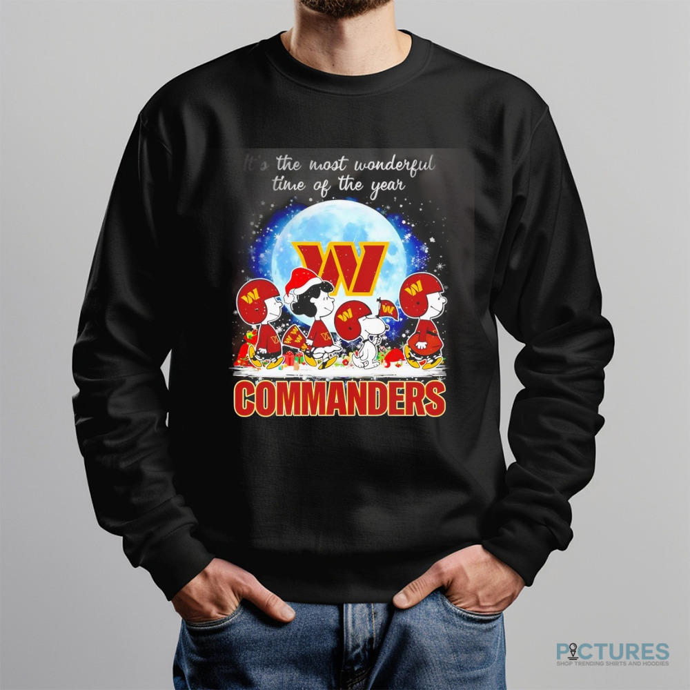 Peanuts Washington Commanders Christmas it’s the most wonderful time of the year shirt