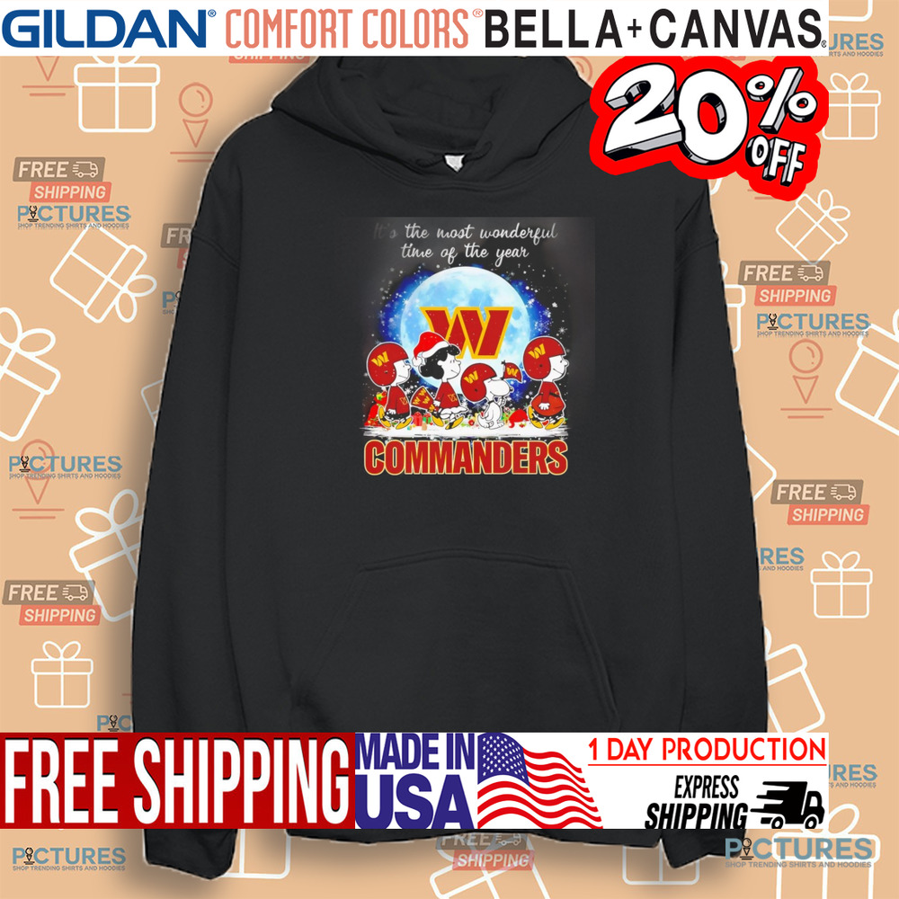 Peanuts Washington Commanders Christmas it’s the most wonderful time of the year shirt