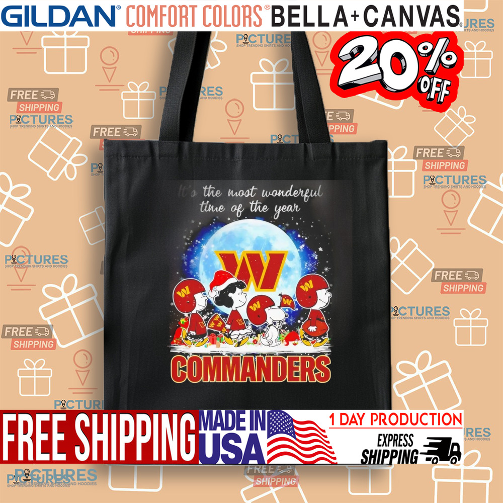 Peanuts Washington Commanders Christmas it’s the most wonderful time of the year shirt