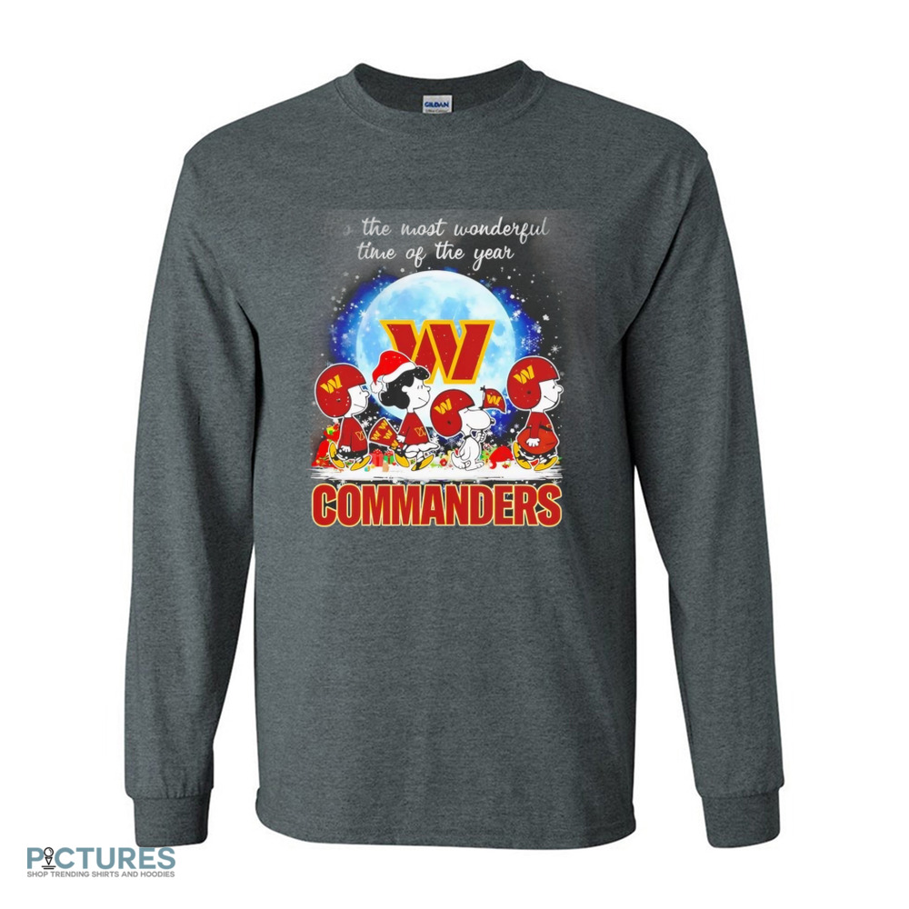 Peanuts Washington Commanders Christmas it’s the most wonderful time of the year shirt