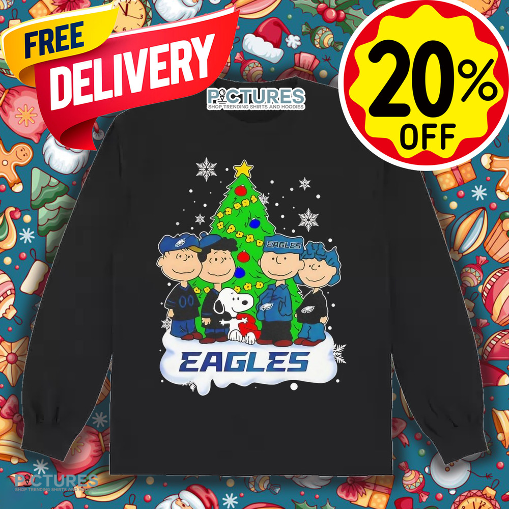 Peanuts characters Philadelphia Eagles Christmas Tree Shirt