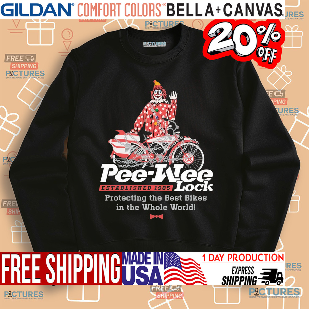 Pee Wee Lock Established 1985 Protecting The Best Bikes In The Whole World Shirt