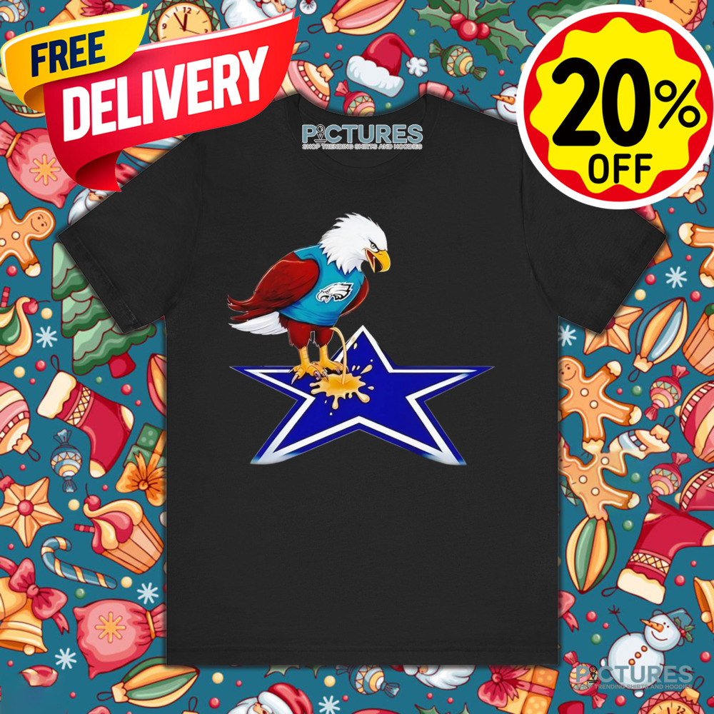Philadelphia Eagles mascot pee Dallas Cowboys logo shirt