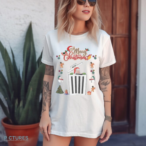Proud Garbage For Trump Merry Christmas Shirt