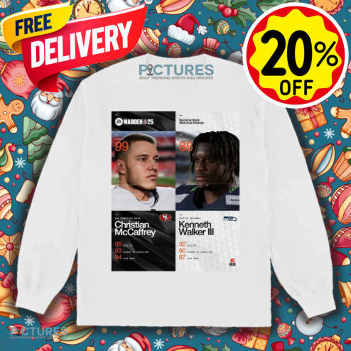 Running Back Matchup Ratings San Francisco 49ers Christian McCaffrey Vs Seattle Seahawks Kenneth Walker III Madden NFL 25 Poster Shirt