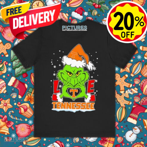 Santa Grinch love Tennessee Volunteers Christmas shirt