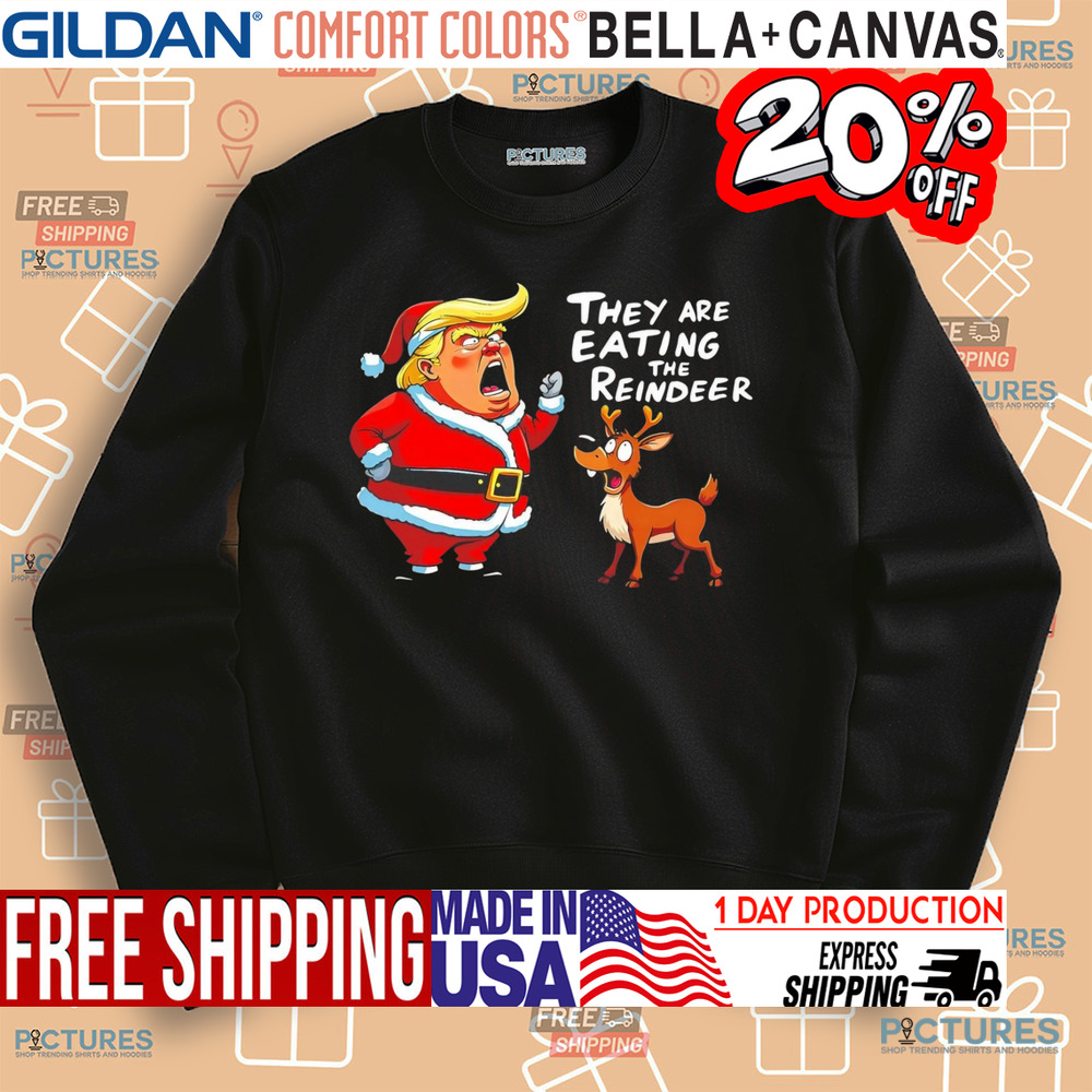 Santa Trump they are eating the reindeer Christmas shirt