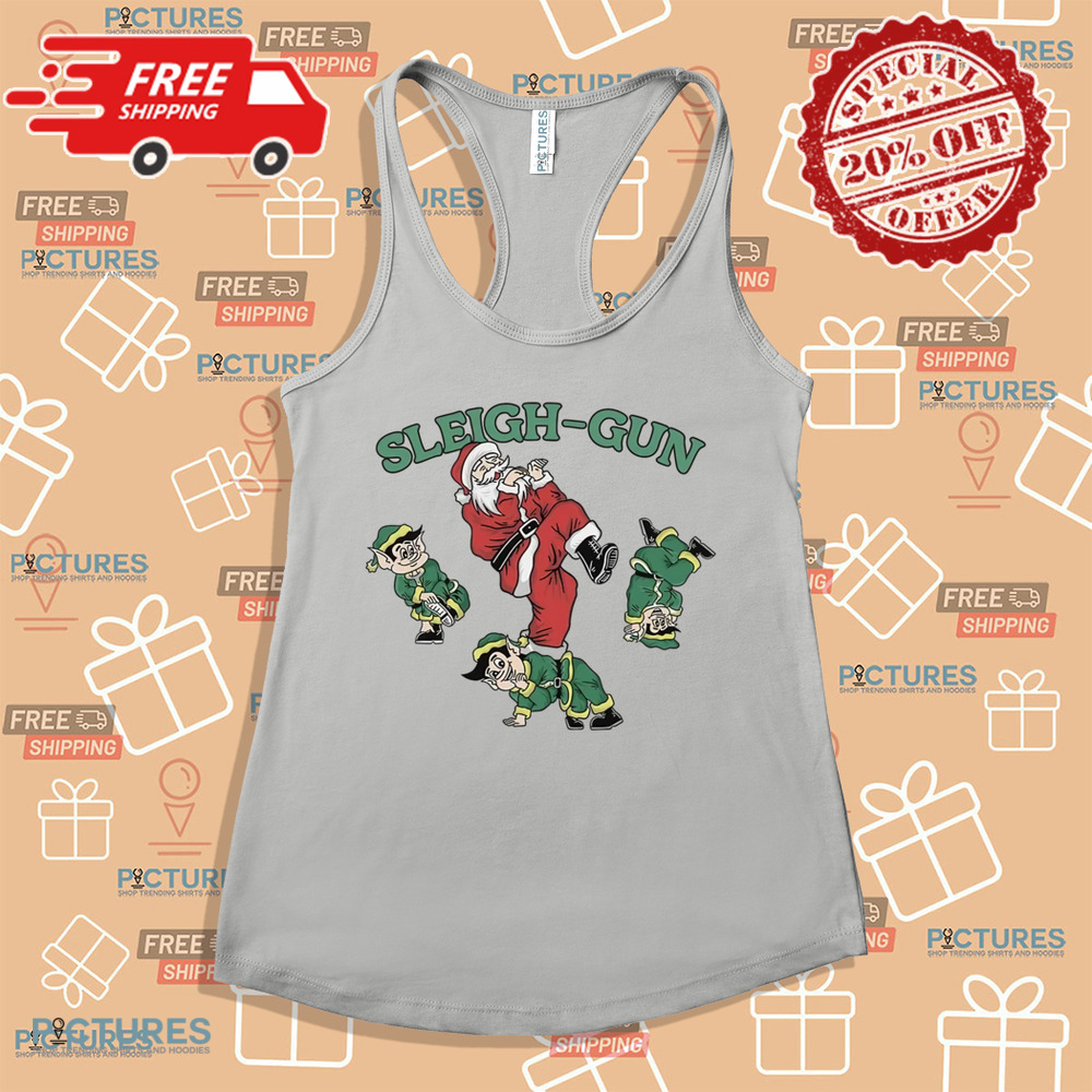 Santa and Elf Sleigh Gun Christmas Shirt Santa and Elf Sleigh Gun Christmas Shirt