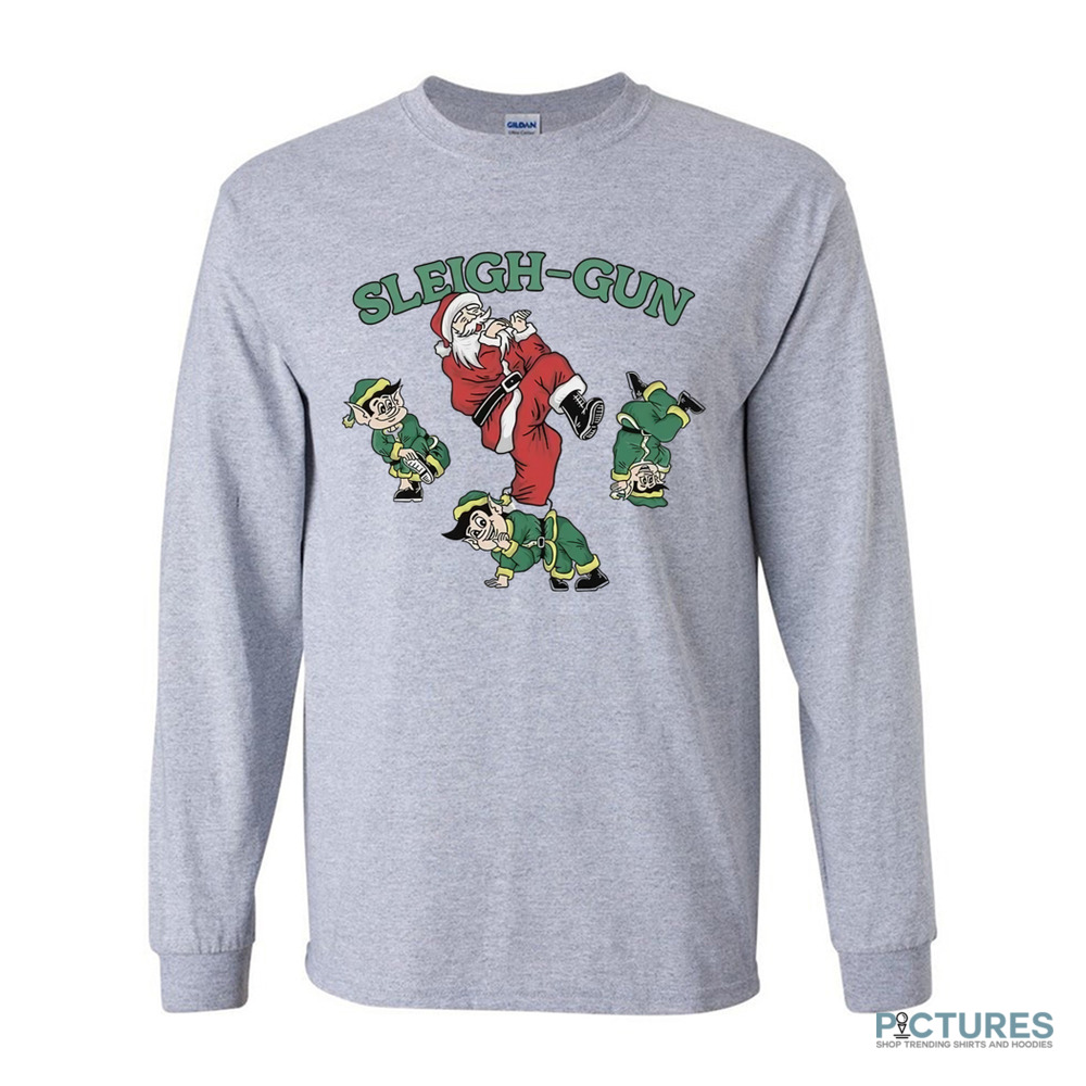 Santa and Elf Sleigh Gun Christmas Shirt Santa and Elf Sleigh Gun Christmas Shirt