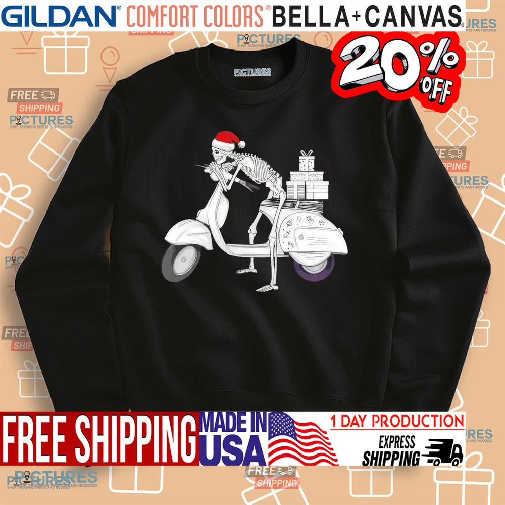 Skeleton Santa nobody cares Christmas shirt