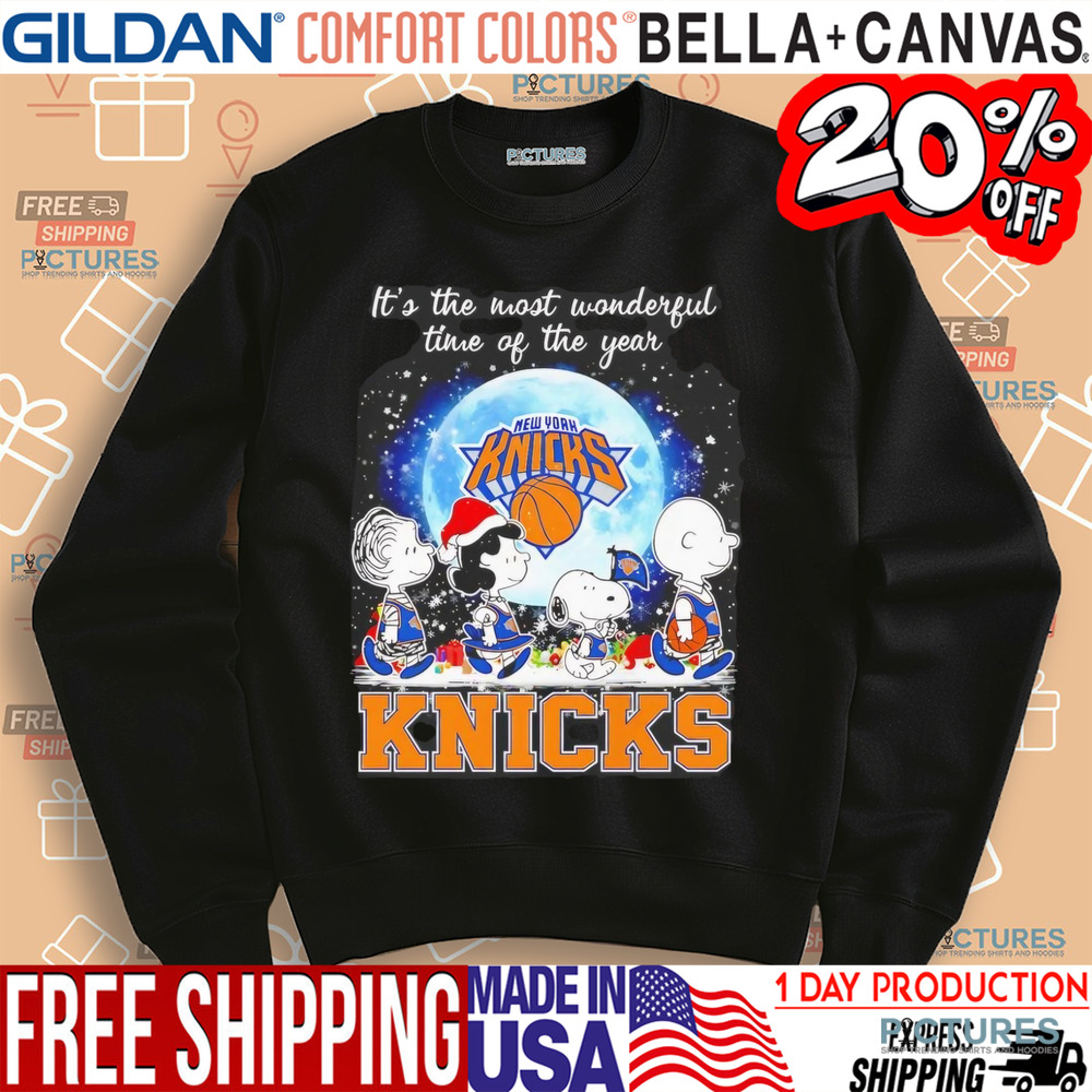 Snoopy New York Knicks It's the most wonderful time of the year christmas shirt