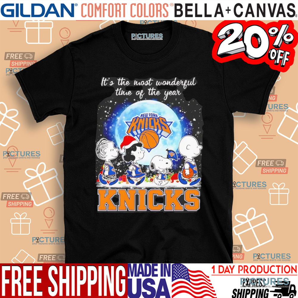 Snoopy New York Knicks It's the most wonderful time of the year christmas shirt