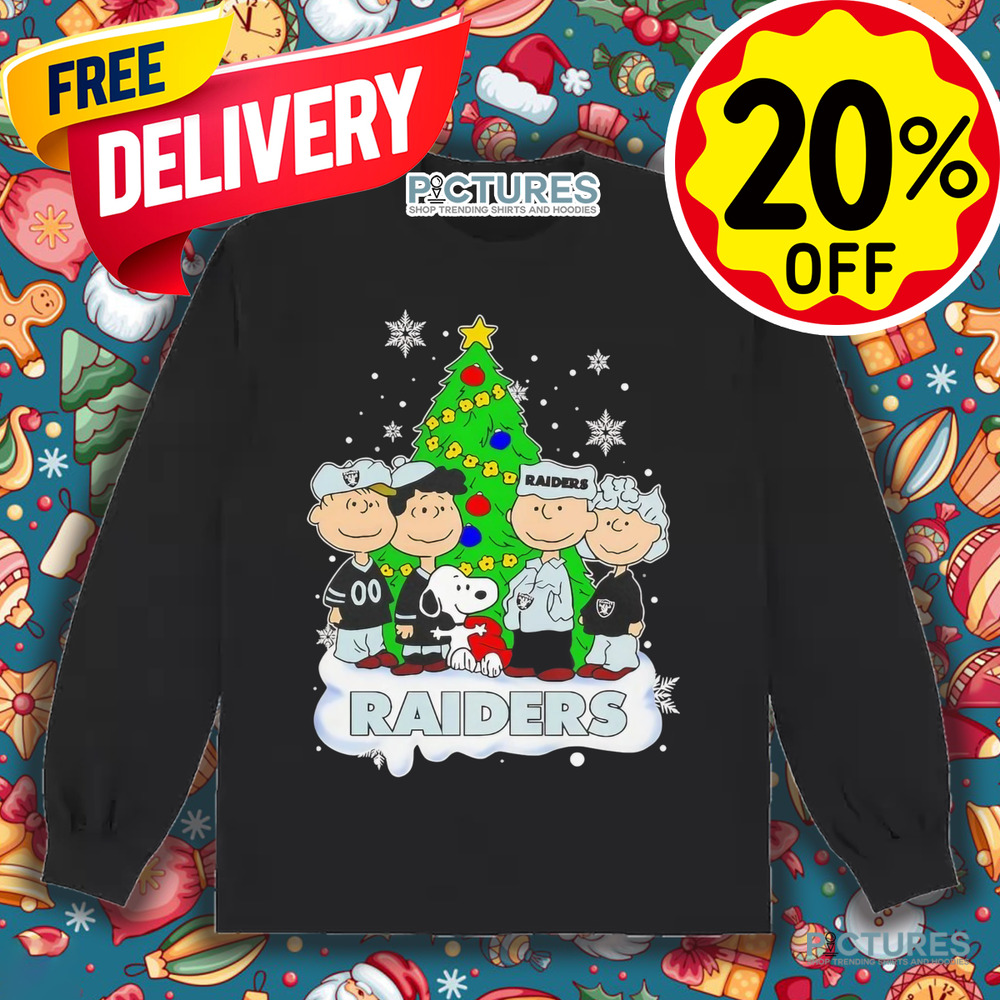 Snoopy The Peanuts Las Vegas Raiders Christmas Tree Shirt