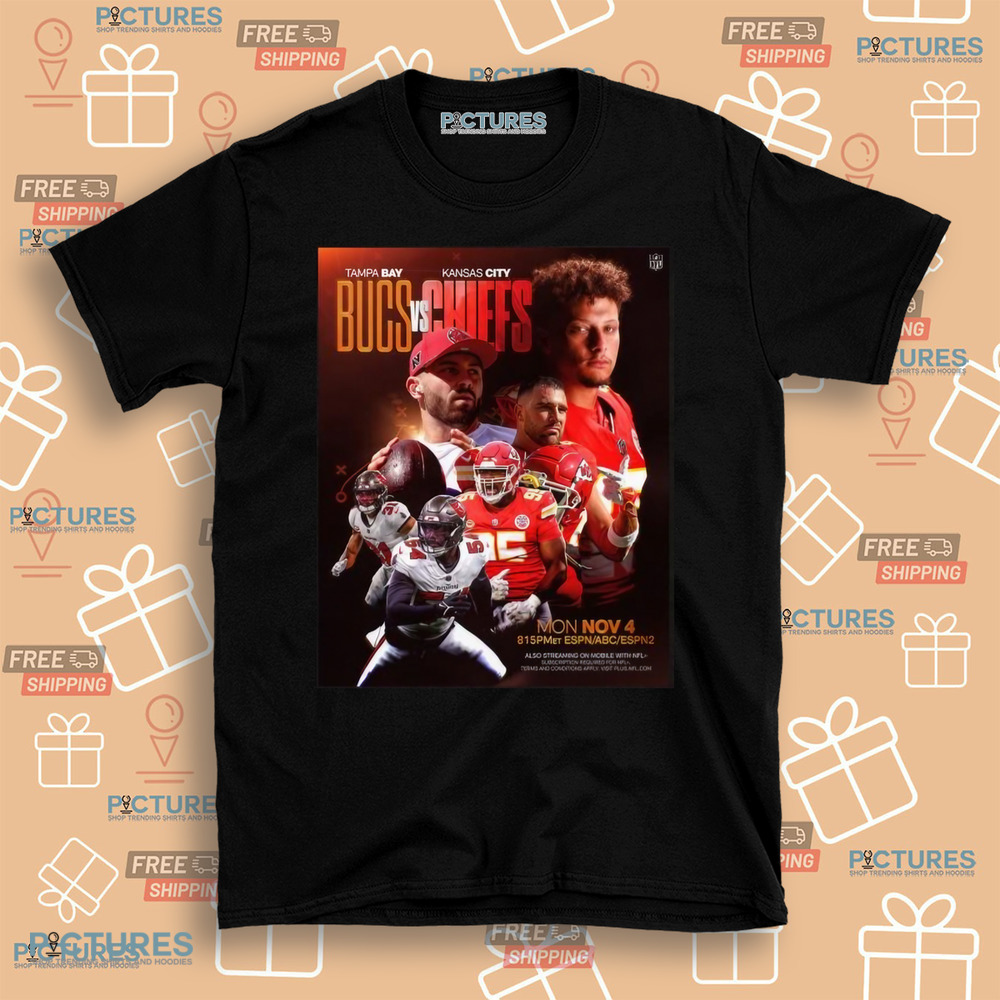 Tampa Bay Buccaneers vs Kansas City Chiefs 2024 Week 9 Matchup Shirt Tampa Bay Buccaneers vs Kansas City Chiefs 2024 Week 9 Matchup Shirt