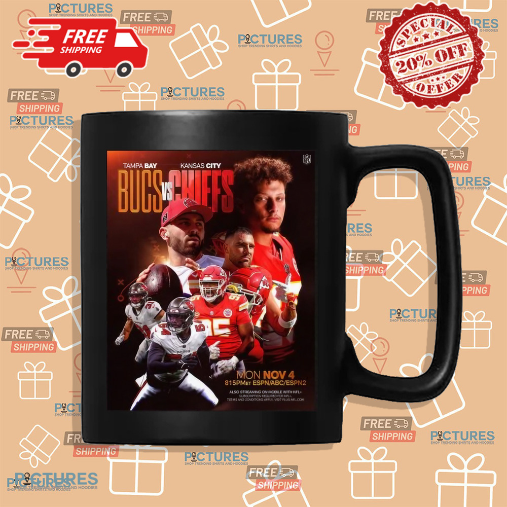 Tampa Bay Buccaneers vs Kansas City Chiefs 2024 Week 9 Matchup Shirt Tampa Bay Buccaneers vs Kansas City Chiefs 2024 Week 9 Matchup Shirt