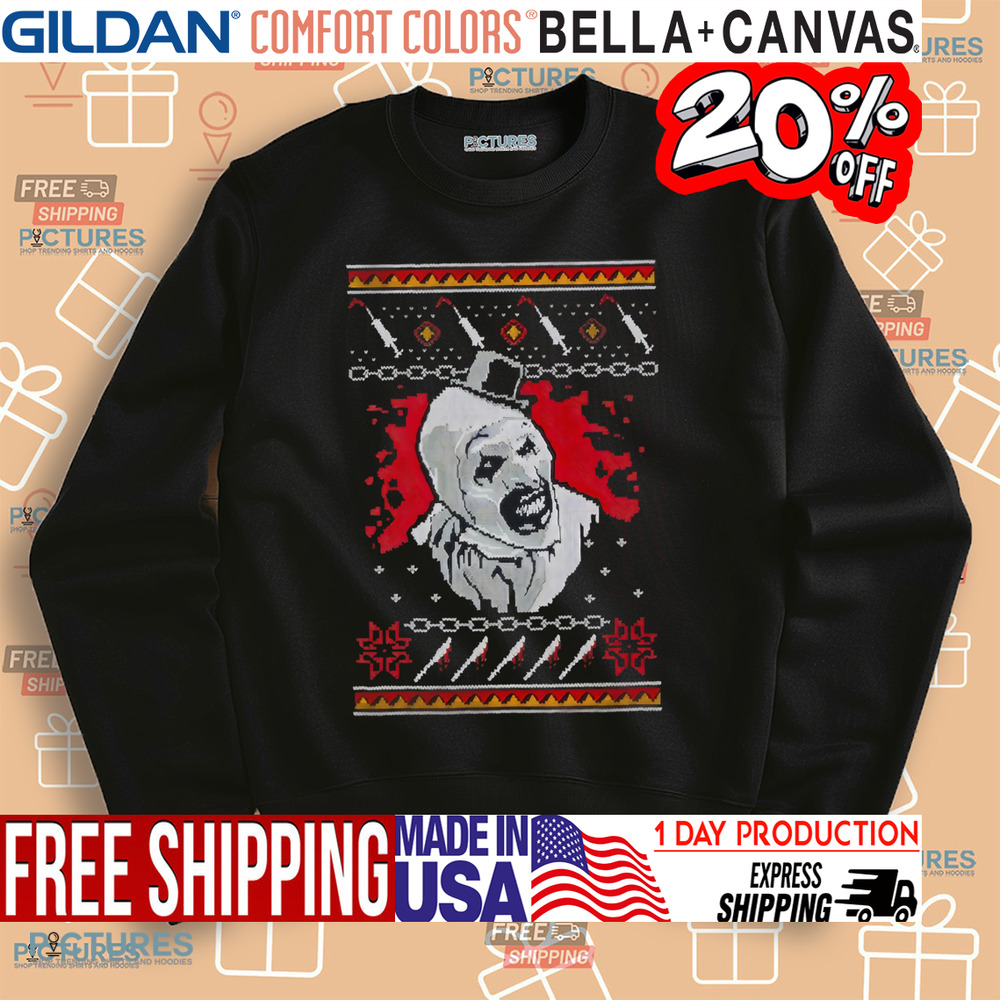 Terrifier winter killerland ugly Christmas shirt