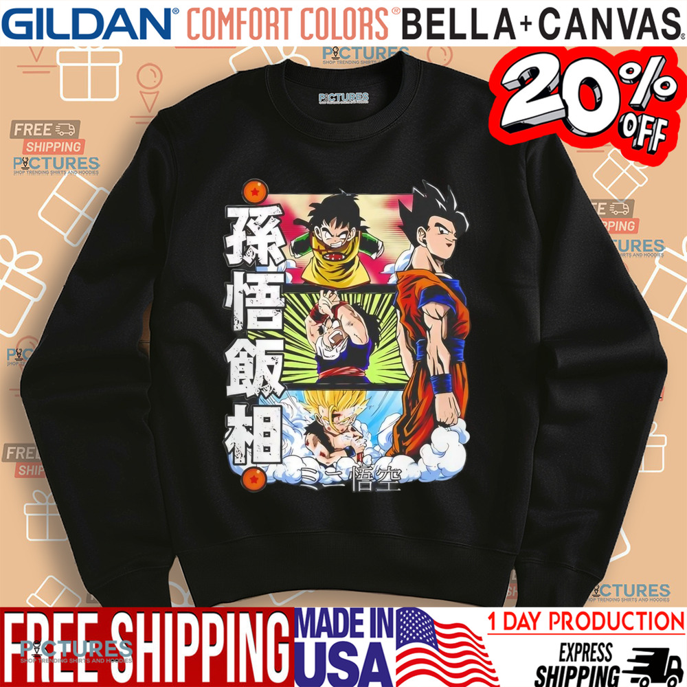 The Ages of Gohan Dragon Ball Z cartoon shirt