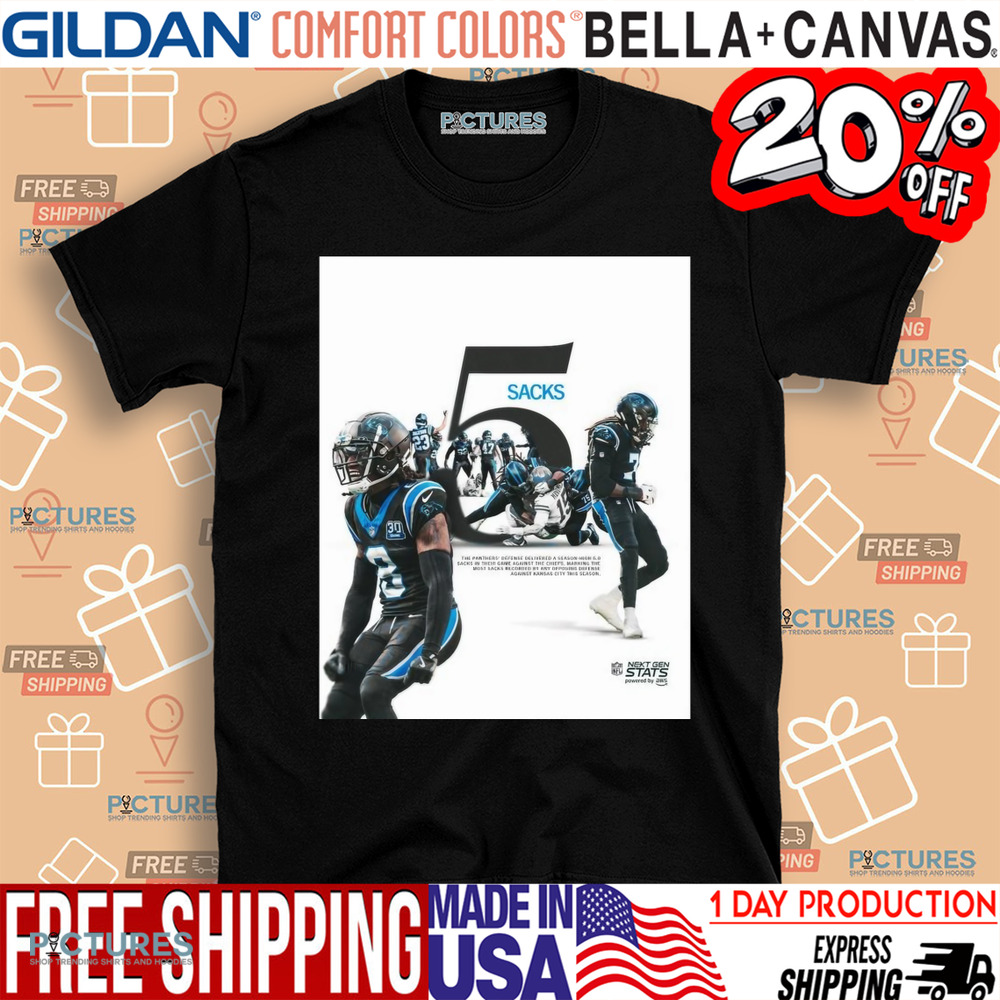 The Carolina Panthers’ Defense Delivered A Season High 5.0 Sacks In Game Against The Kansas City Chiefs NFL Shirt