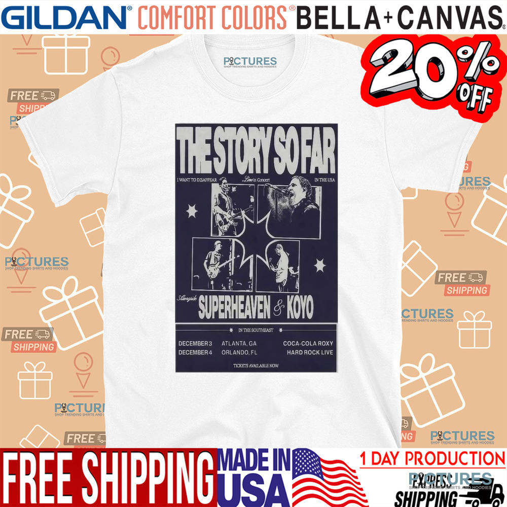 The Story So Far Superheaven Koyo December 3 2024 Atlanta GA Coca Cola Roxy Shirt
