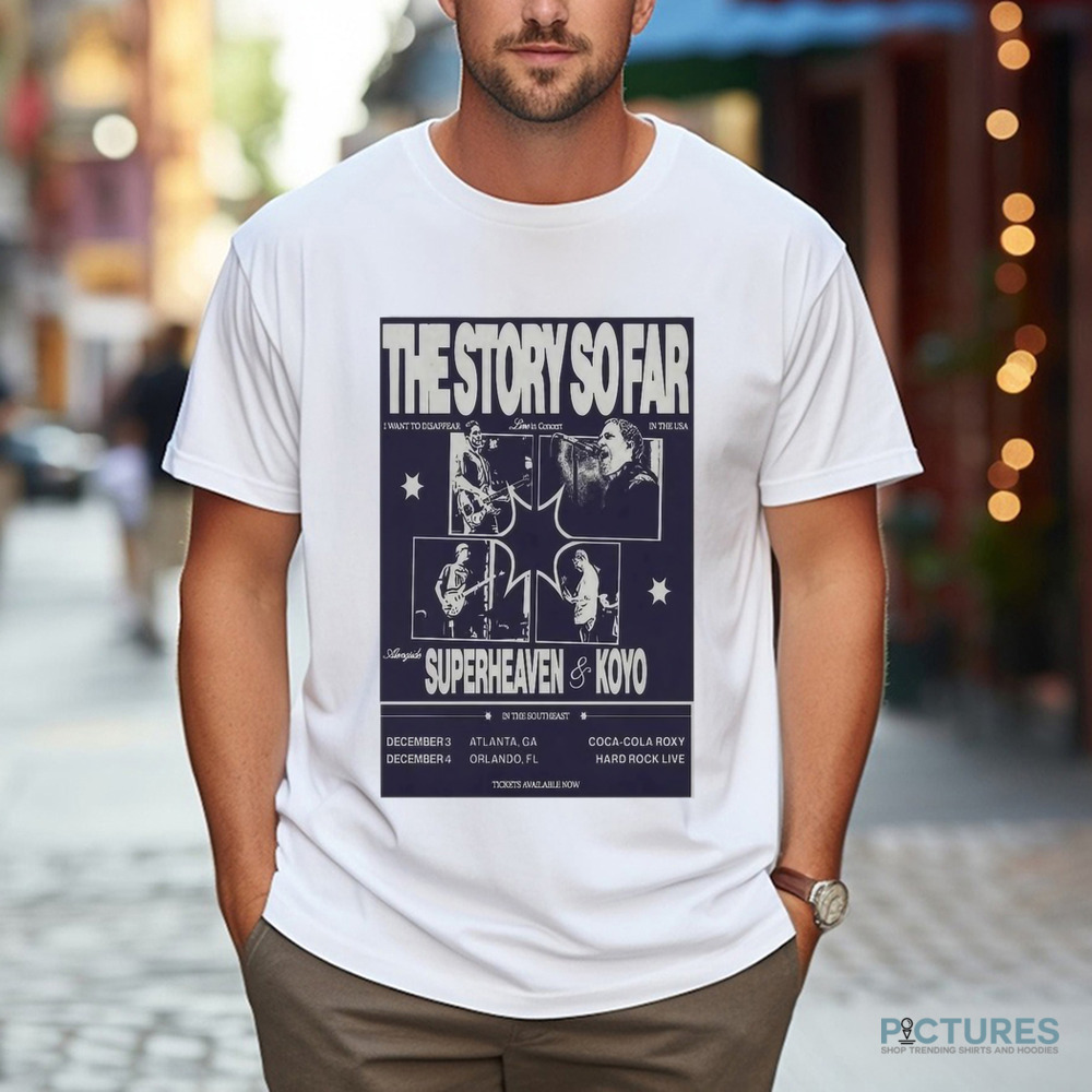 The Story So Far Superheaven Koyo December 3 2024 Atlanta GA Coca Cola Roxy Shirt