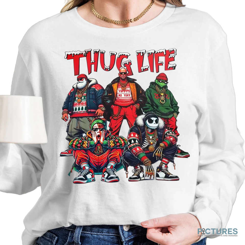 Thug Life Christmas Characters Santa Grinch Kevin McCallister Christmas Shirt Thug Life Christmas Characters Santa Grinch Kevin McCallister Christmas Shirt