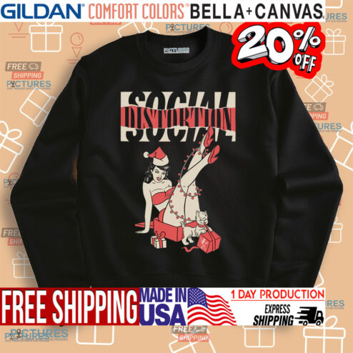 Torn Logo Holiday Pinup Social Distortion Shirt