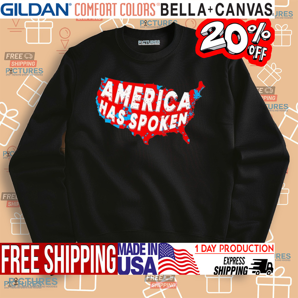 Trump America has spoken electoral map shirt