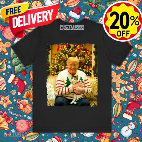 Trump Christmas Sweater Cat Lovers Xmas Pajamas Shirt