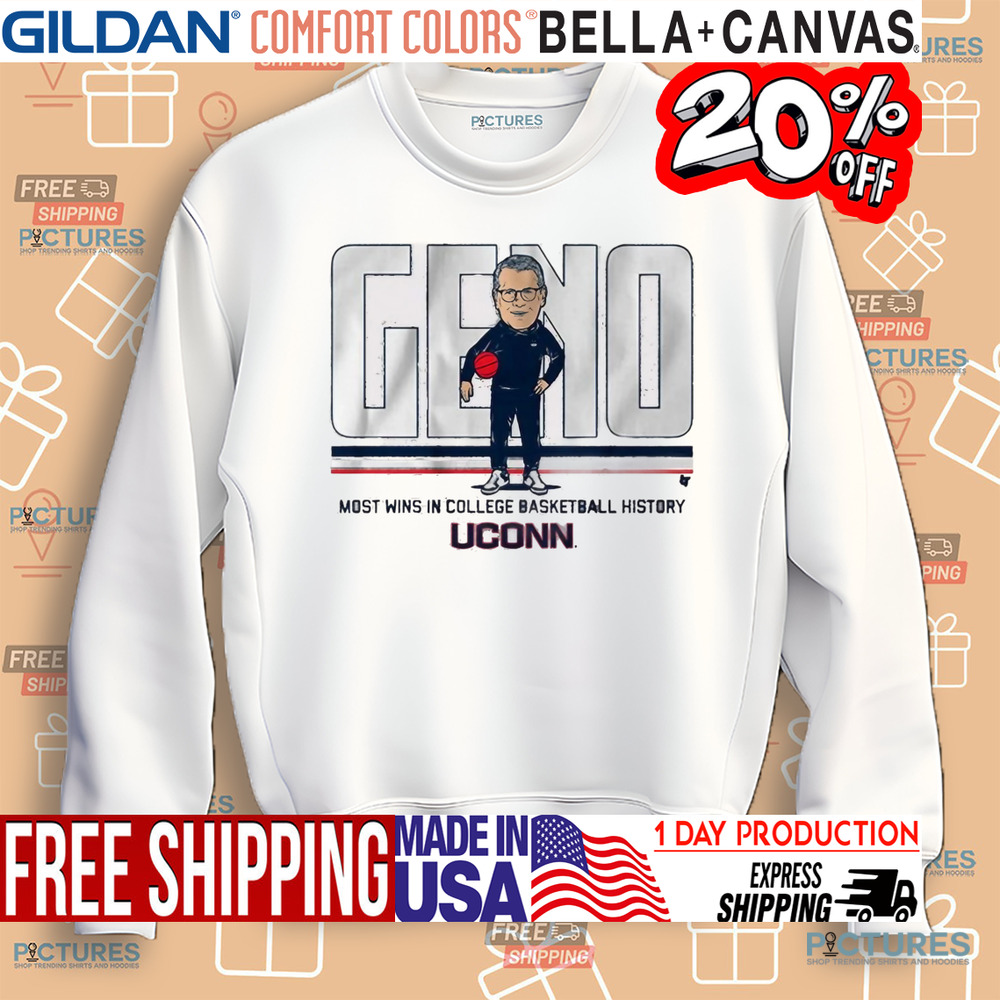 UConn Huskies Basketball Geno Auriemma Wins Record Most Wins In College Basketball History Shirt