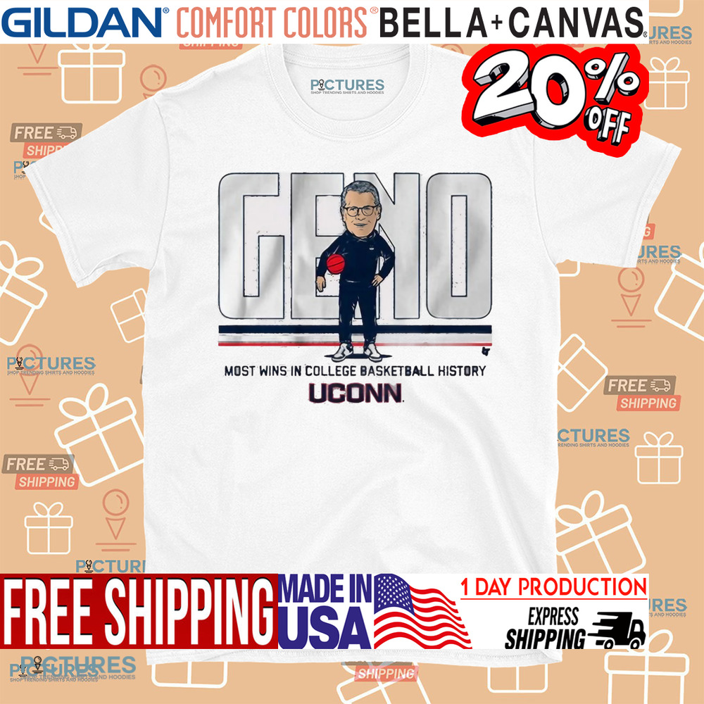 UConn Huskies Basketball Geno Auriemma Wins Record Most Wins In College Basketball History Shirt