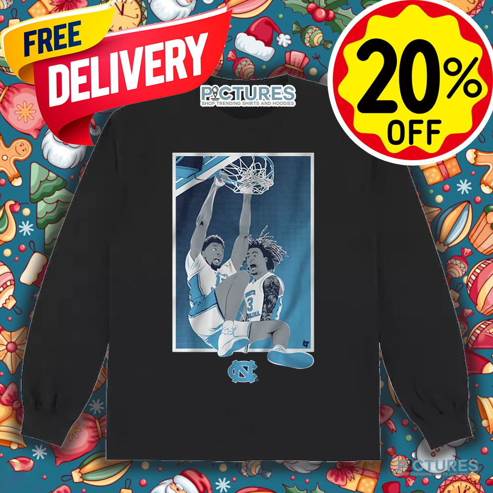 UNC Basketball Jalen Washington And Elliot Cadeau North Carolina Tar Heels Shirt