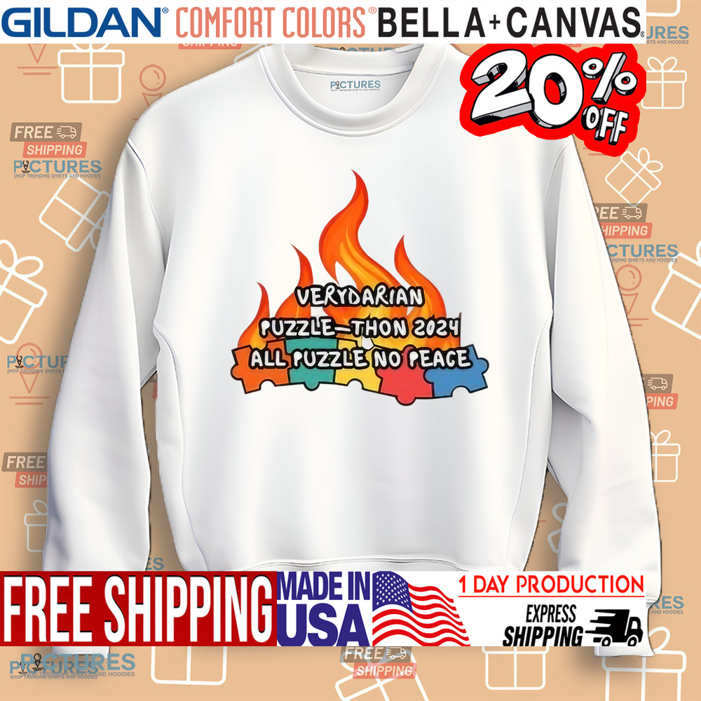 Verydarian Puzzle-Thon 2024 All Puzzle No Peace Shirt