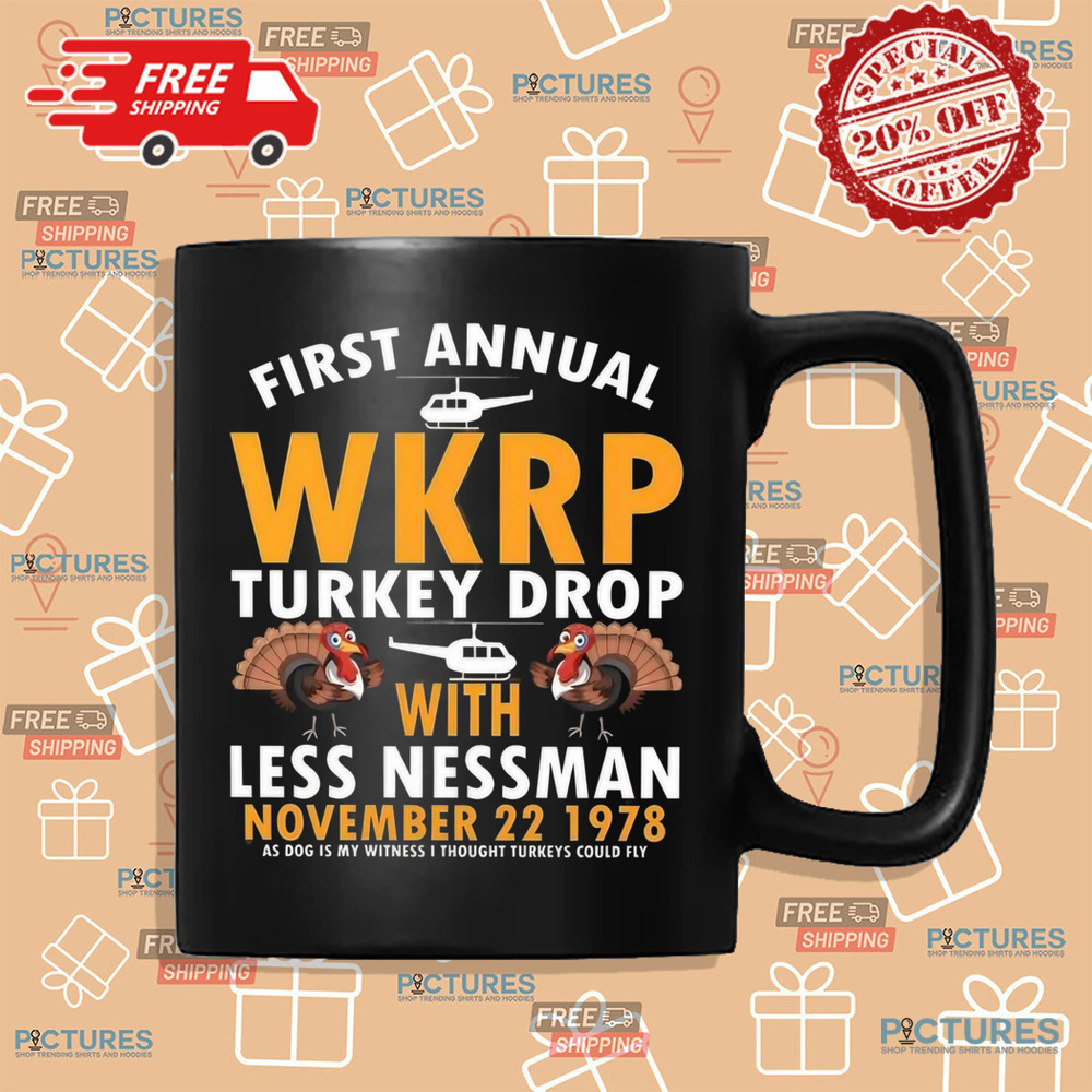 WKRP Turkey Drop with Les Nessman November 22 1978 As God Is My Witness I Thought Turkeys Could Fly Shirt WKRP Turkey Drop with Les Nessman November 22 1978 As God Is My Witness I Thought Turkeys Could Fly Shirt