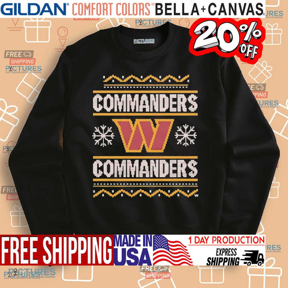 Washington Commanders skol ugly Christmas shirt