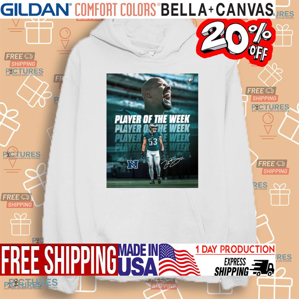 Zack Baun Philadelphia Eagles NFC Defensive Player Of The Week Signature Poster Shirt