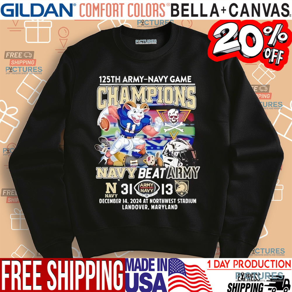 125th Army Navy game champions Navy beat Army shirt