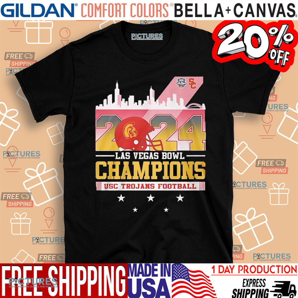 2024 Las Vegas Bowl Champions USC Trojans Football City Skyline Shirt 2024 Las Vegas Bowl Champions USC Trojans Football City Skyline Shirt