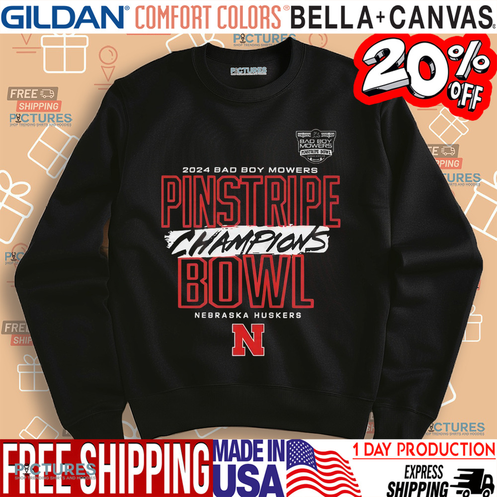 2024 University of Nebraska Pinstripe Bowl Champions Shirt