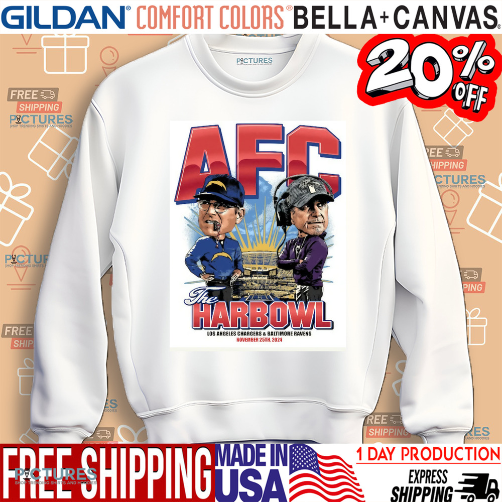 AFC The Harbowl Los Angeles Chargers and Baltimore Ravens November 25th 2024 Shirt