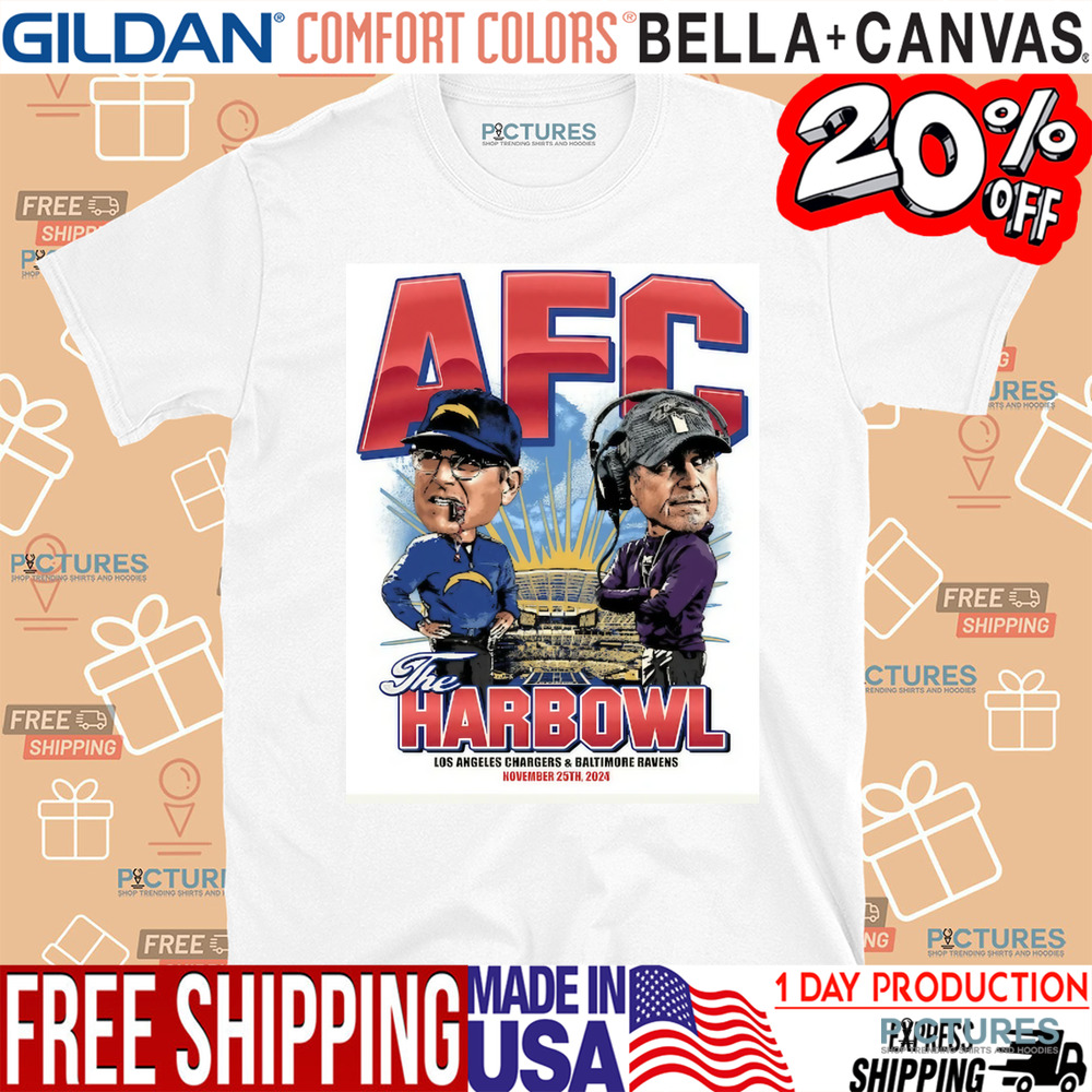 AFC The Harbowl Los Angeles Chargers and Baltimore Ravens November 25th 2024 Shirt